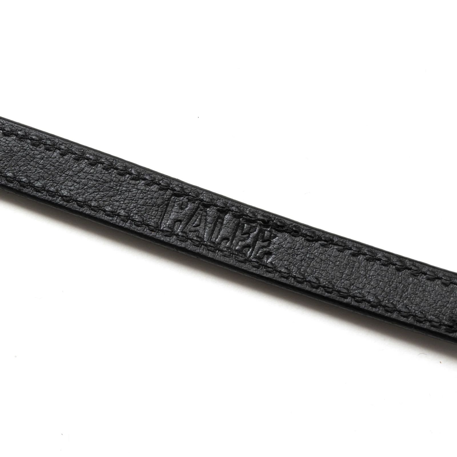 CALEE - STUDS LEATHER SHORT KEY RING (BLACK) / スタッズ