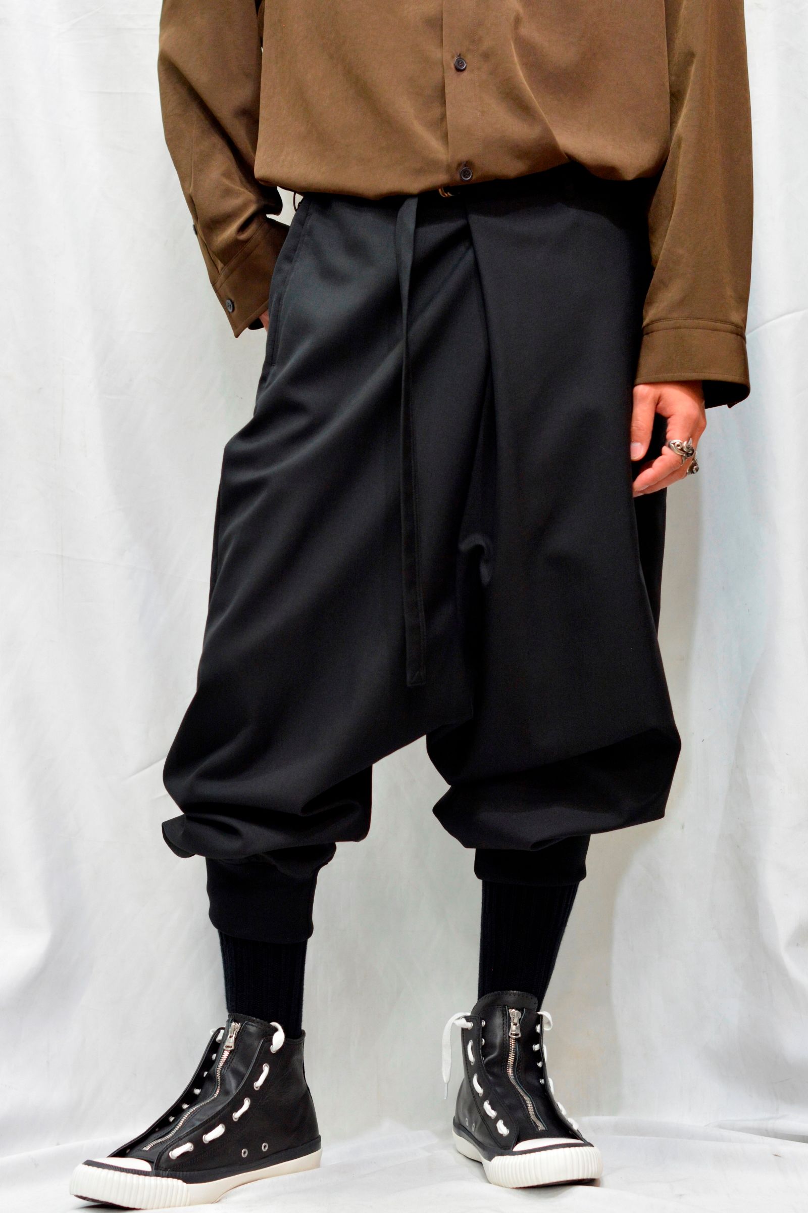 T/W Wrap Saruel Rib Pants