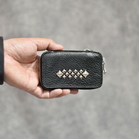 STUDS LEATHER COIN CASE (BLACK)｜スタッズレザー コインケース｜CL-26SS011LE