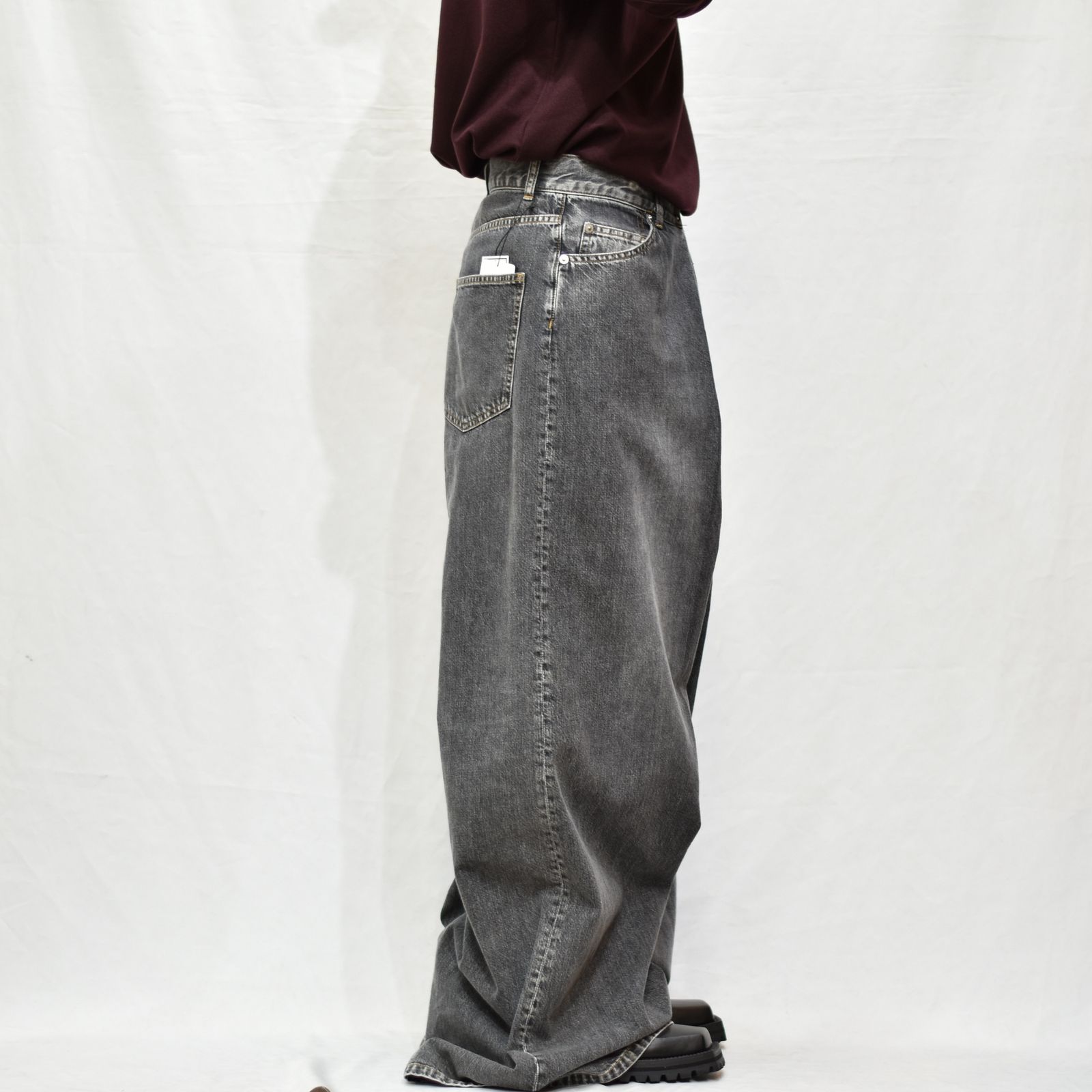 WASHED DENIM SUPER WIDE PANTS ” | chord online store