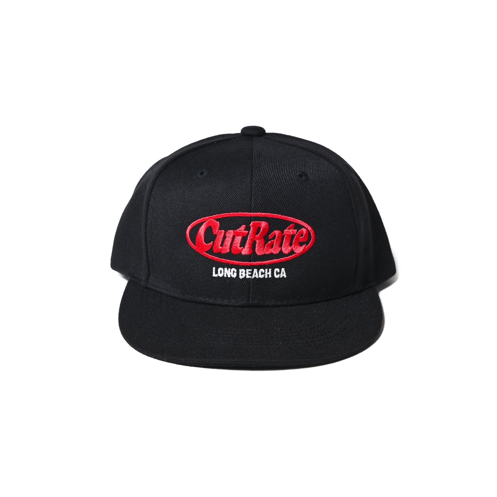 CUTRATE LOGO EMBROIDERY CAP (BLACK/RED) | chord online