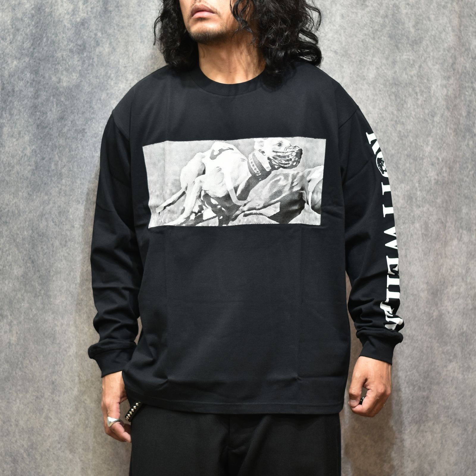 DOGRACE LS TEE （BLACK）｜ロングスリーブ プリントTシャツ｜RW26S0625