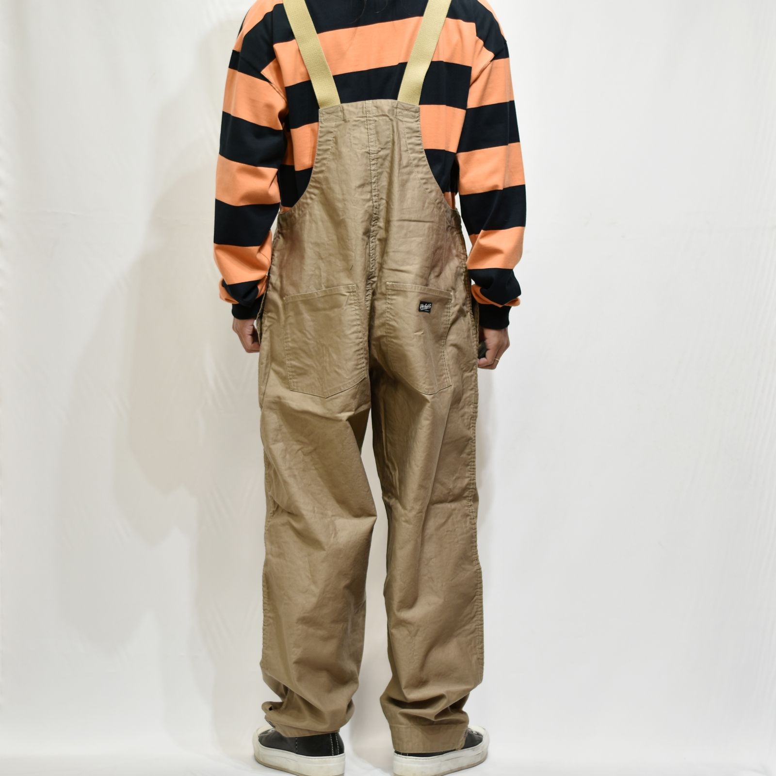 CALEE - DECK TYPE WIDE OVERALLS (BLACK) | chord online store