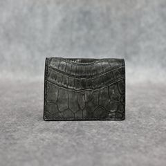 墨染クロコ 名刺入れ カードケース（SUMI）｜383-06