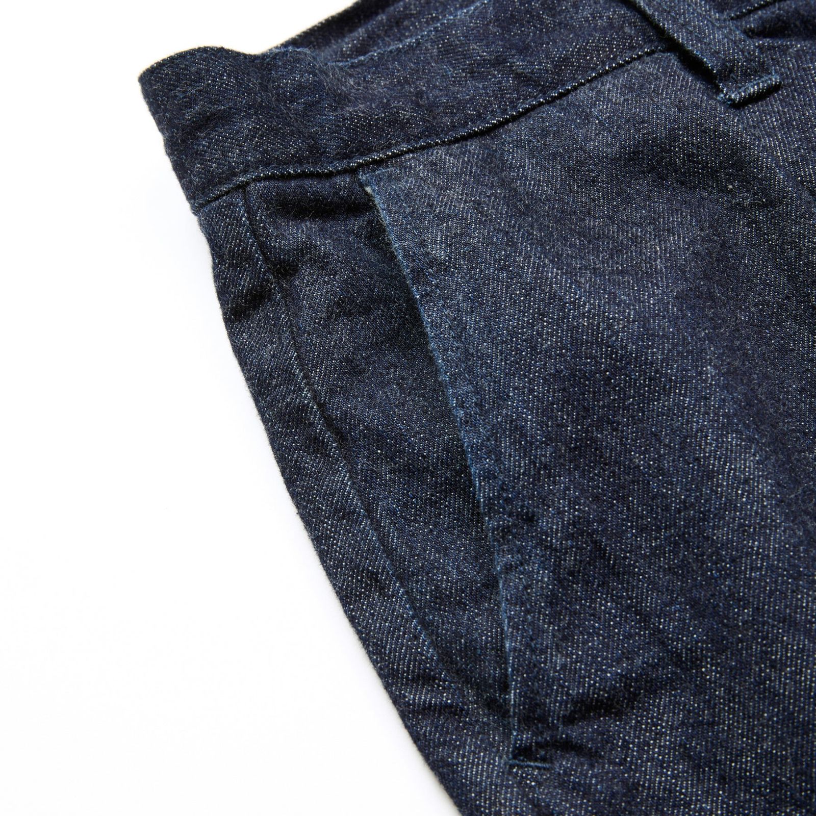 VINTAGE REPRODUCT DENIM TUCK TROUSERS (INDIGO)｜デニムタックパンツ｜CL-25AW010