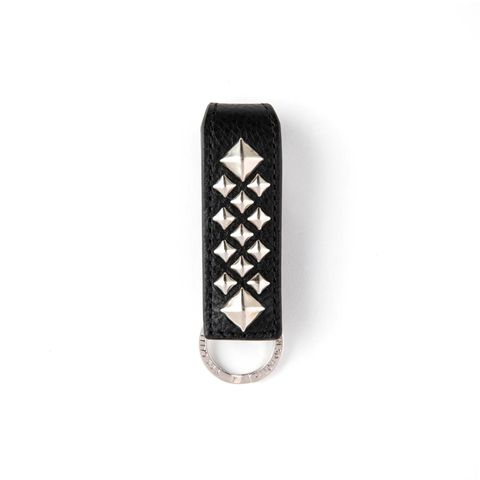 STUDS LEATHER SNAP KEY RING (BLACK)｜スタッズ レザー スナップタイプ キーリング｜CL-25AW024LE