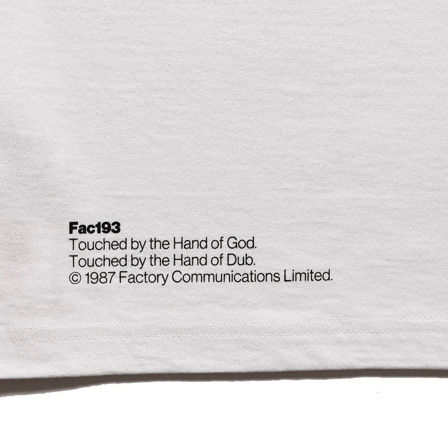 New Order “TOUCHED BY THE HAND OF GOD” Crewneck T-SH （WHITE） /  ニューオーダー 「タッチト・バイ・ザ・ハンド・オブ・ゴッド」 プリント Tシャツ （ホワイト）