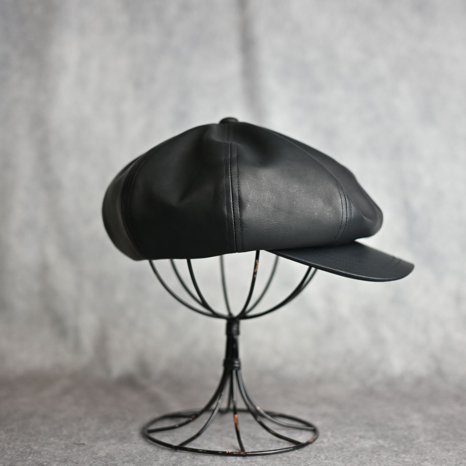 × ISAMU KATAYAMA BACKLASH SMOOTH LEATHER CASQUETTE （BLACK） / レザーキャスケット （ブラック）