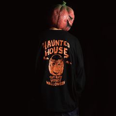 HORROR NIGHT DROP SHOULDER L/S TEE <MERMAN> (BLACK) / ドロップショルダー ロンT