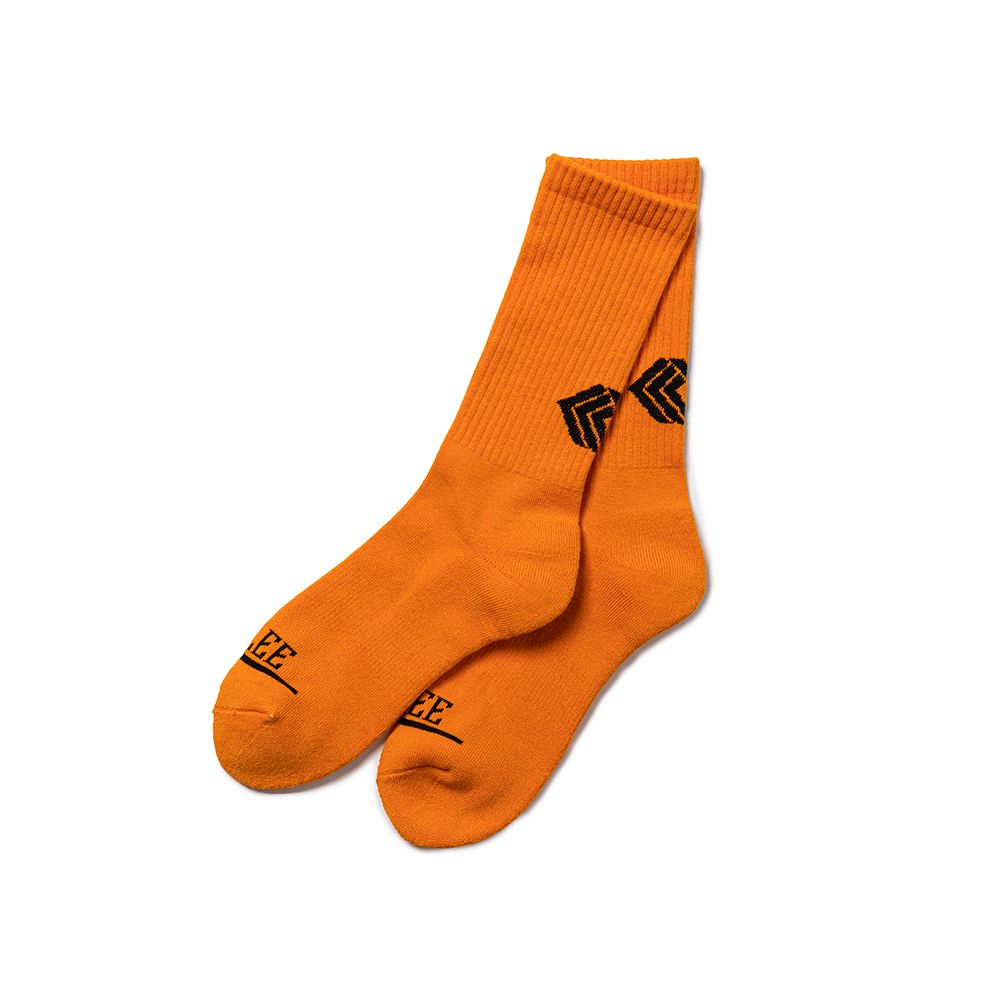 TM Logo color pile socks (Orange) / トレードマークロゴ カラーパイルソックス 靴下