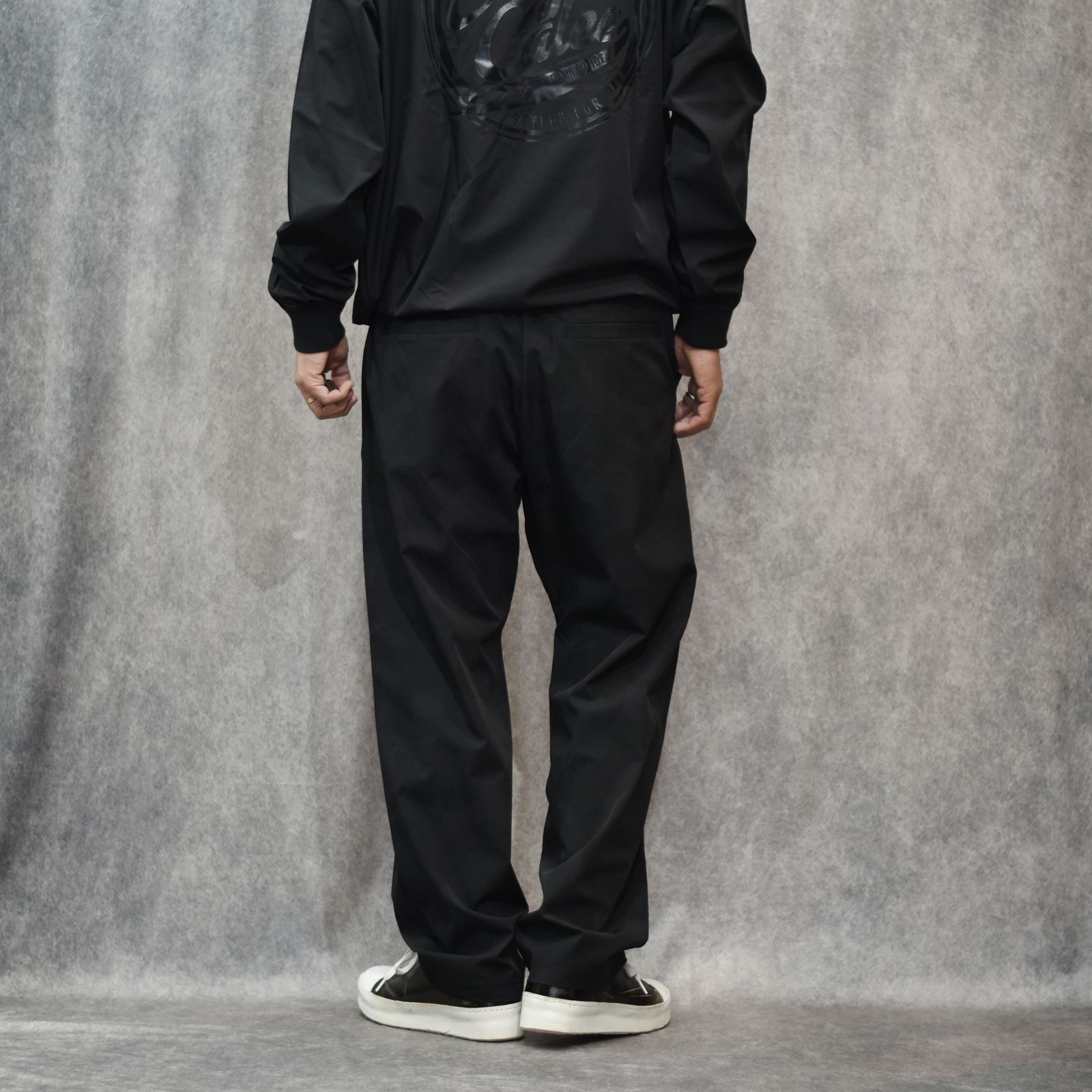 × OVYS SNAKE PATTERN NYLON T/T JACKET & PANTS (BLACK)｜× オーヴィーズ 蛇柄 ナイロン セットアップ｜ov-ls-jkpt-0001
