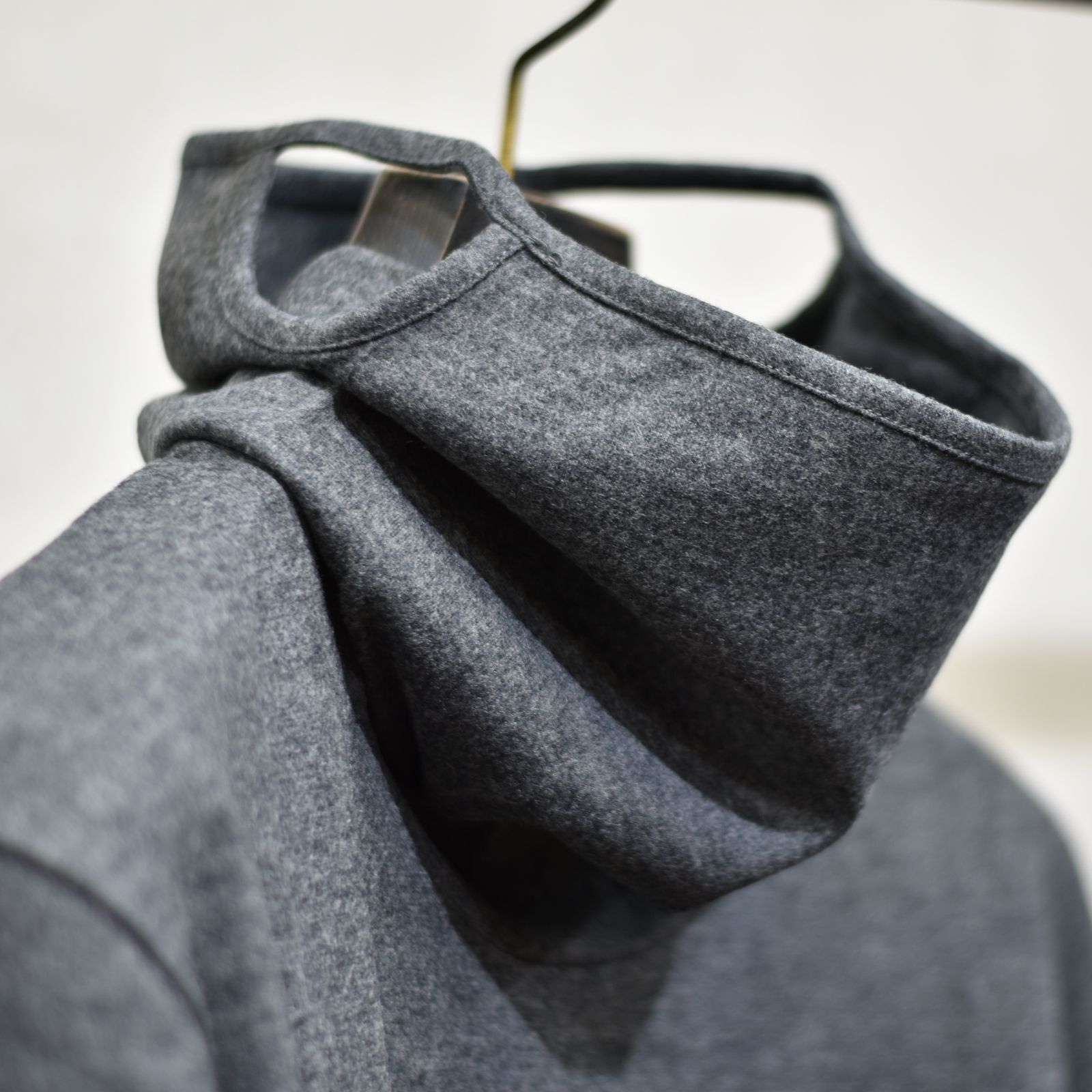 WOOL JERSEY COWL NECK TOP"