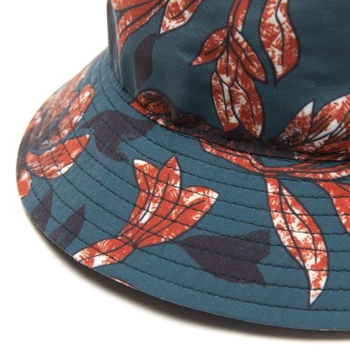ALLOVER FLOWER PATTERN BUCKET HAT (EMERALD GREEN)