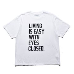 LIVING IS EASY WITH EYES CLOSED T-SH （WHITE） / プリントTシャツ （ホワイト） 2505-4005