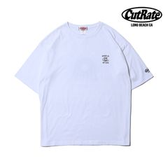 SKULL RECORD LOGO DROPSHOULDER S/S T-SHIRT (WHITE) / ドロップショルダー プリントTシャツ