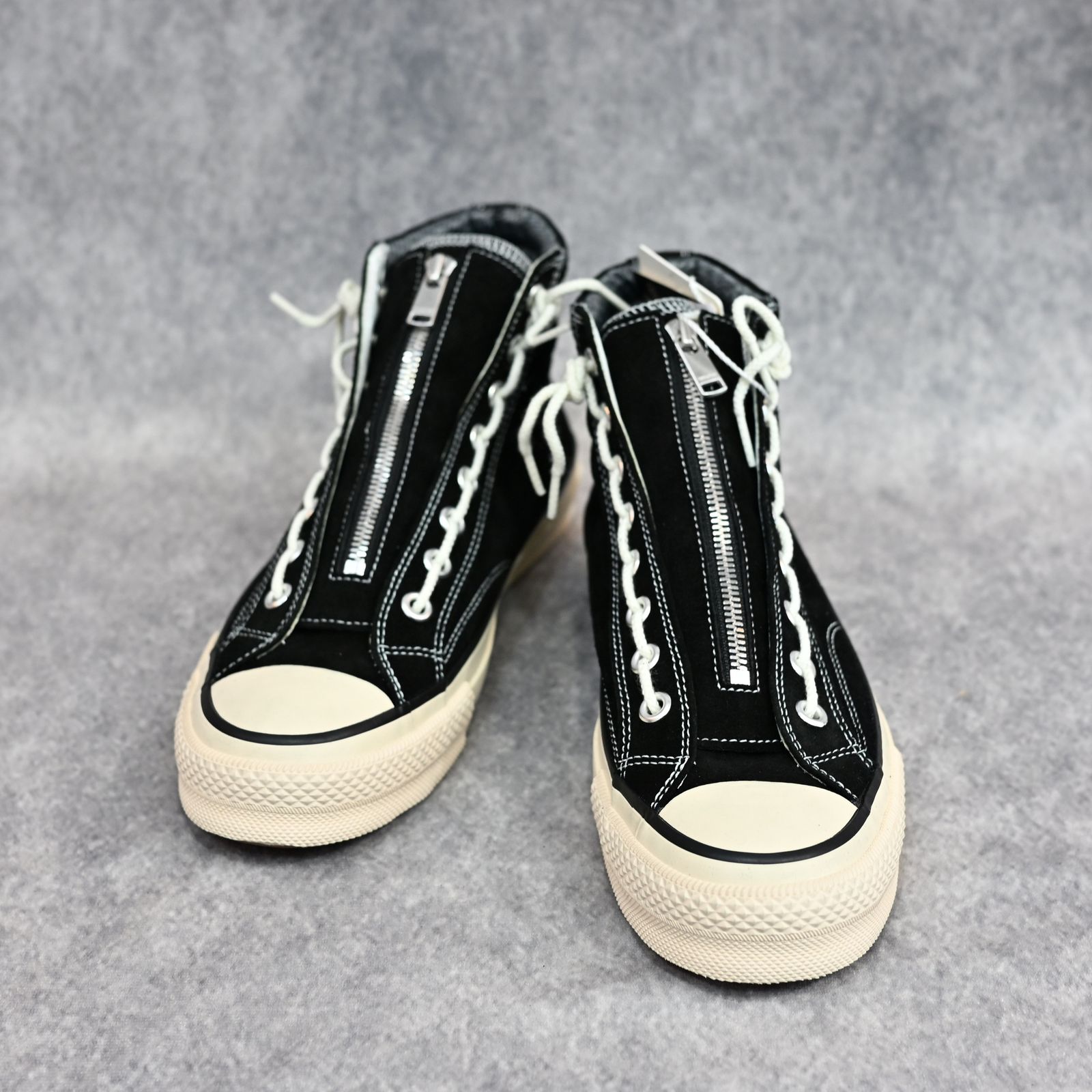 MINEDENIM × nonnative DWELLER TRAINER 2 HI COW LEATHER WITH GORE-TEX by SPINGLE （WHT×BLK）｜ノンネイティブ スニーカー｜NN-F4753