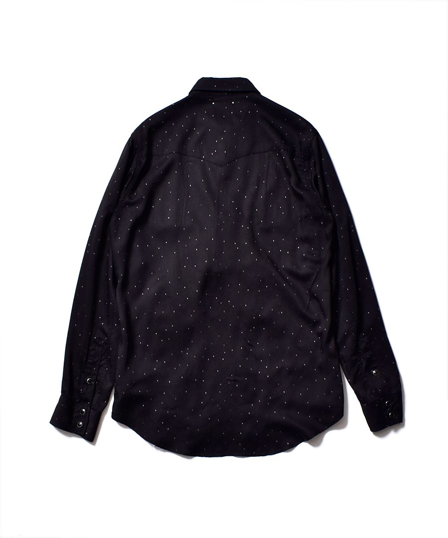 Rhombus Dot C.Denim Western SH (BLK)