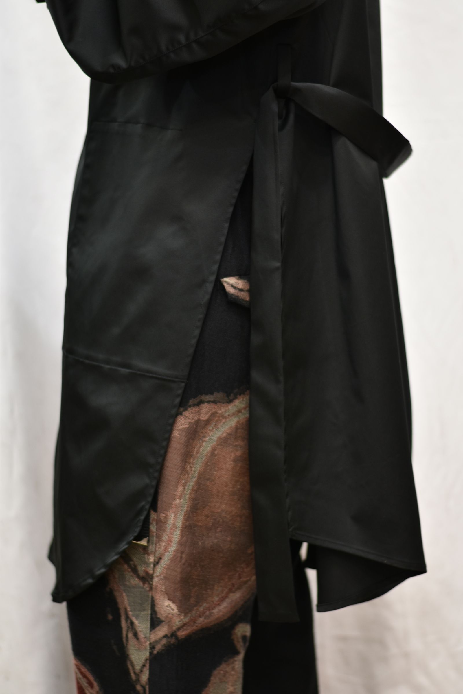 デタッチャブルカラーロングシャツコート / LB21FW-SH03-LN (BLACK)