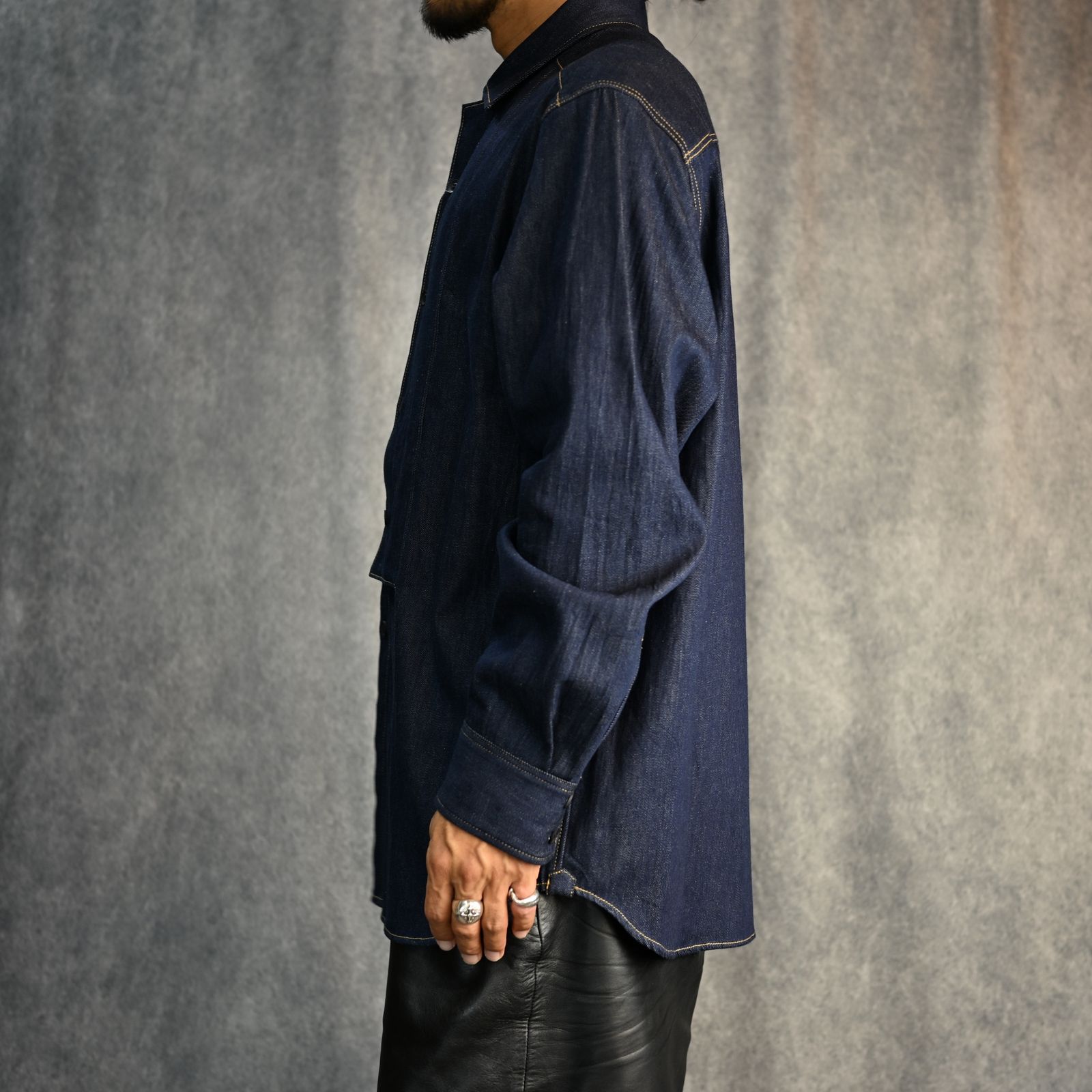 8OZ DENIM DOUBLE FRON SHIRT （INDIGO） / デニムシャツ （インディゴ） / HO-B44-023-1-03
