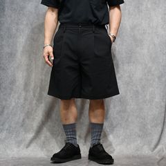 TUCK HALF PANTS （BLACK / ブラック）｜タック ハーフパンツ｜9261-CP54-002
