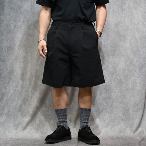 TUCK HALF PANTS （BLACK / ブラック）｜タック ハーフパンツ｜9261-CP54-002
