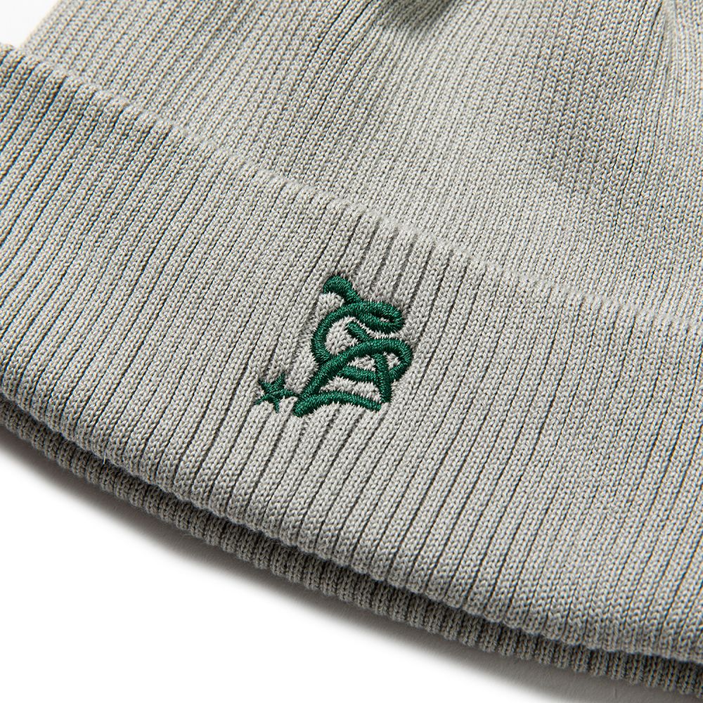 CAL Logo embroidery cotton knit cap (Gray) / ロゴ刺繍 コットンニットキャップ