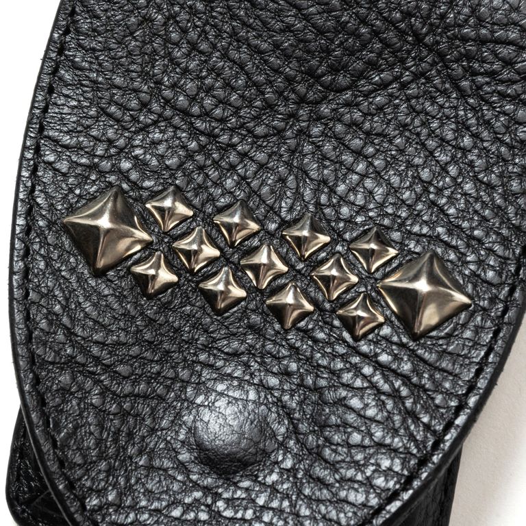 CALEE - STUDS LEATHER MULTI COIN CASE (BLACK) / スタッズ