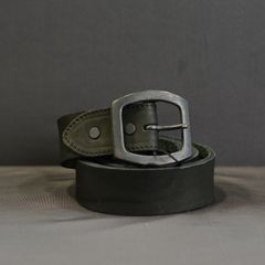 ダブルショルダーレザー 製品染めベルト （BLACK）
