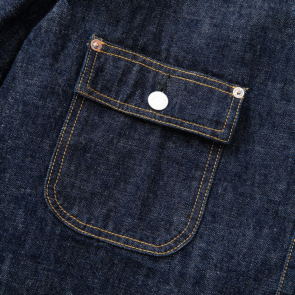 CALEE - Vintage type denim coverall (Ow Indigo blue) / デニム