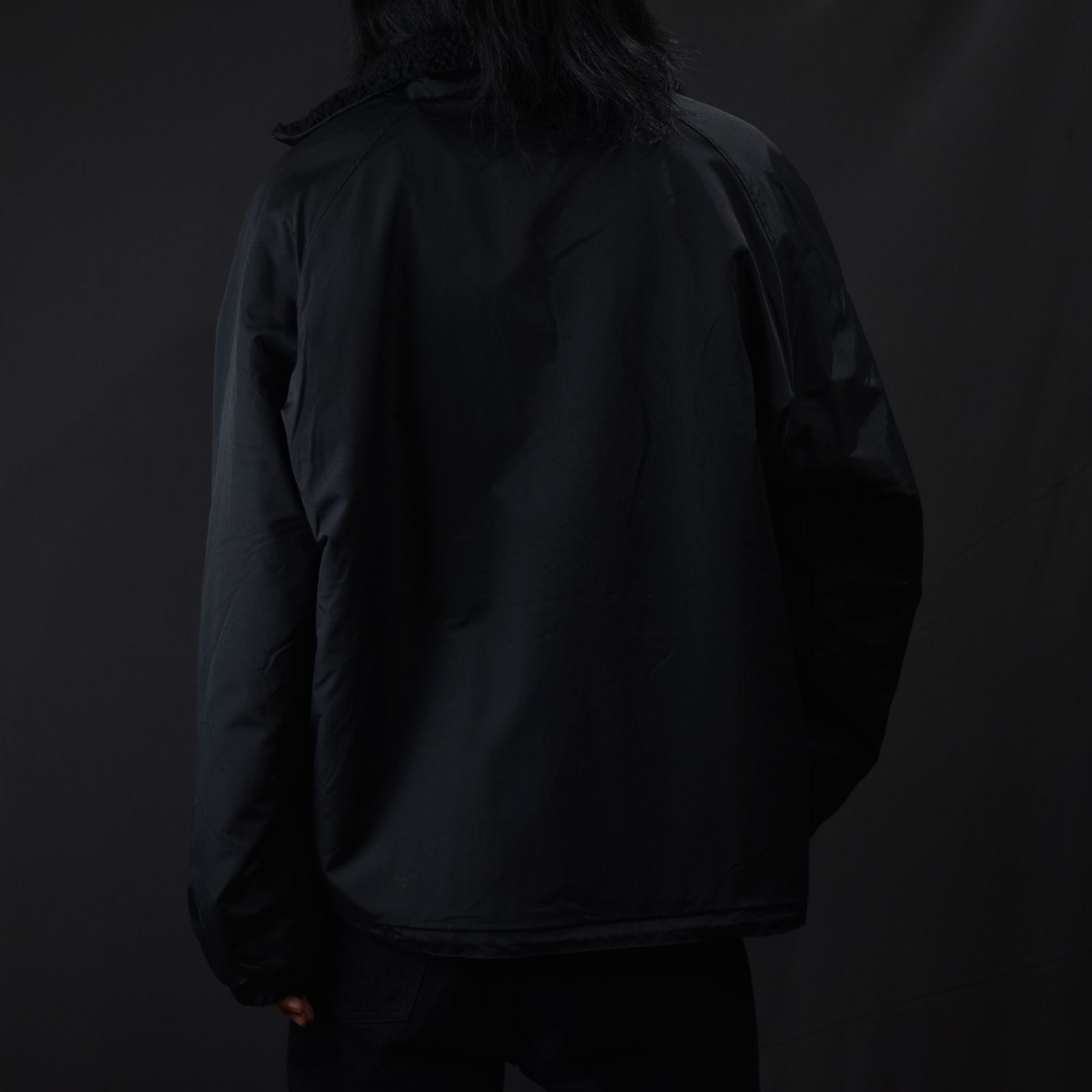 CUTRATE LOGO EMBROIDERY REVERSIBLE BOA JACKET (BLACK) / リバーシブル ボアジャケット