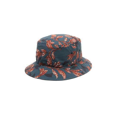 ALLOVER FLOWER PATTERN BUCKET HAT (EMERALD GREEN)