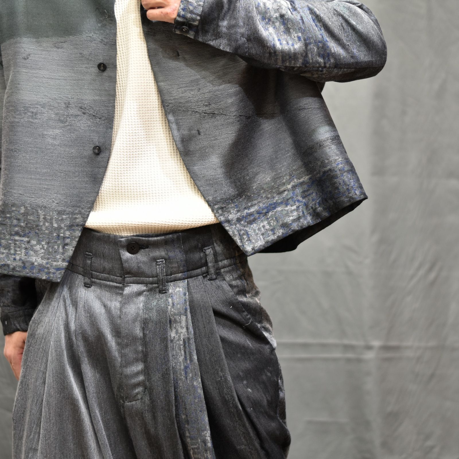 ハイウエストワイドパンツ / LB22SS-PT03-JQ (SKY BLUE GREY)