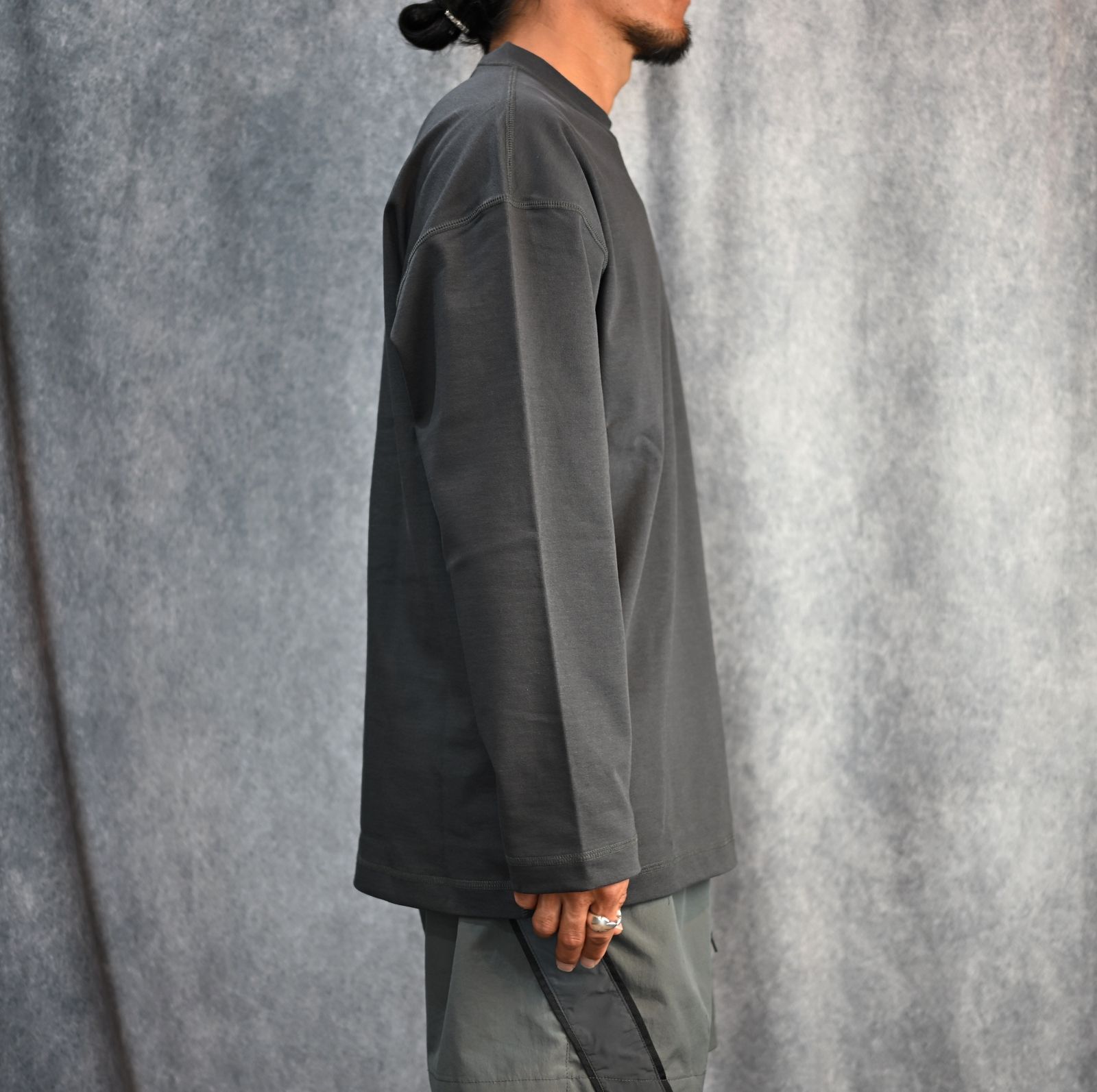 N.HOOLYWOOD - POKET LONG SLEEVE T-SHIRT （CHARCOAL