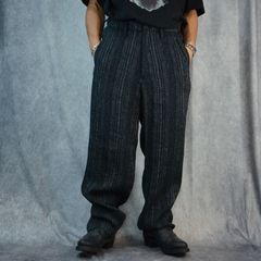 C/L S.T B Z-STRIPE COIN POCKET WIDE PANTS (BLACK) / ストライプ コインポケット ワイドパンツ / HS-P24-011-1-02
