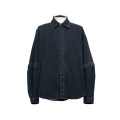 デタッチャブルスリーブホックカフスシャツ (BLACK WASHED)｜LB26SS-SH11-BWD