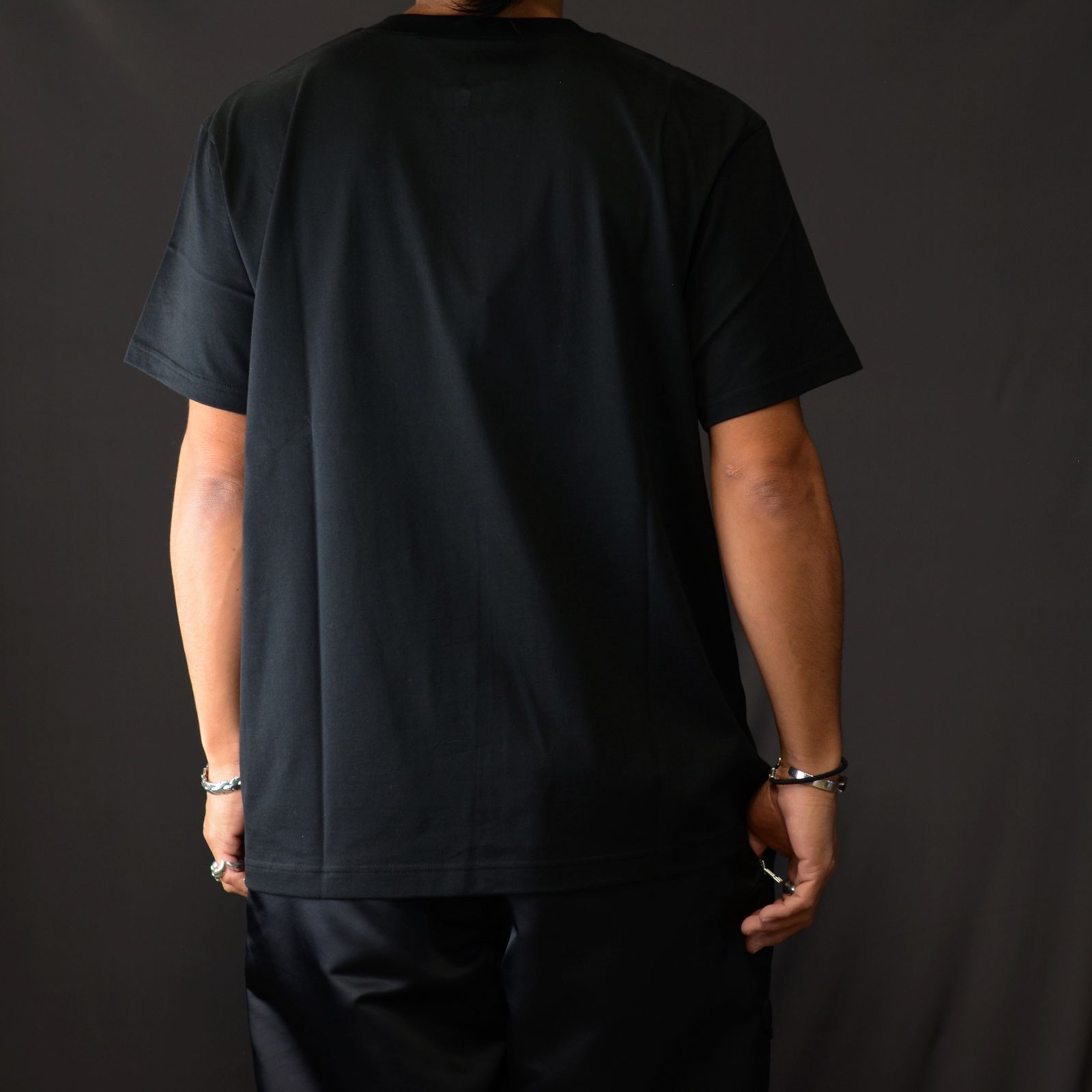 【関税込み】Johnlawrencesullivan ブラック Wrinkle Tシャツ JOHN LAWRENCE SULLIVAN ジョンローレンスサリバン Jacquard