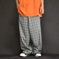 CHECK WRAP PANTS (GRAY CHECK) / チェック ラップパンツ