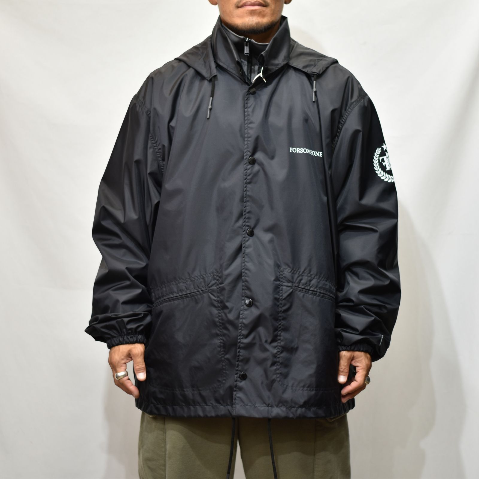 FORSOMEONE - EAGLE WINDBREAKER (BLACK) ウインドブレーカー イーグルプリント | chord online  store