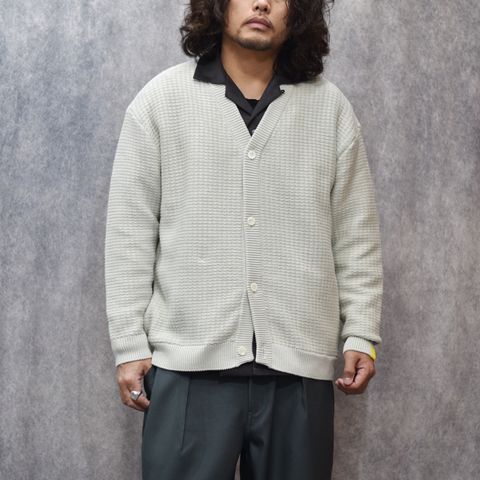 ×EYYA KNIT BIG WAFFLE KNIT CARDIGAN (ICY WHITE)｜× エイヤ ワッフル ニット カーディガン｜CL-26SS001EYYA