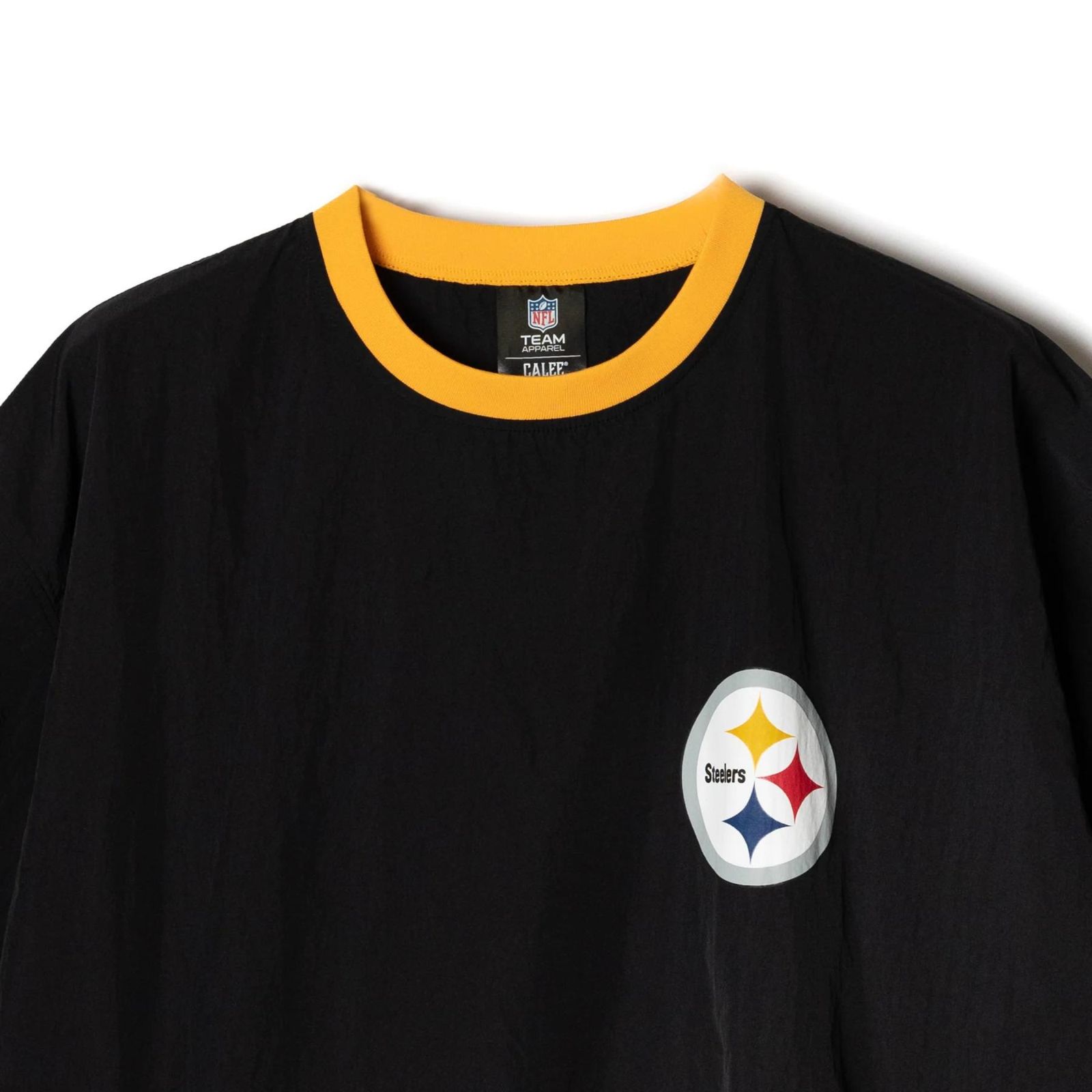 × NFL STEELERS S/S NYLON GAME SH (BLACK) / ナショナル・フットボール・リーグ ピッツバーグ・スティーラーズ 半袖 ナイロン ゲームシャツ