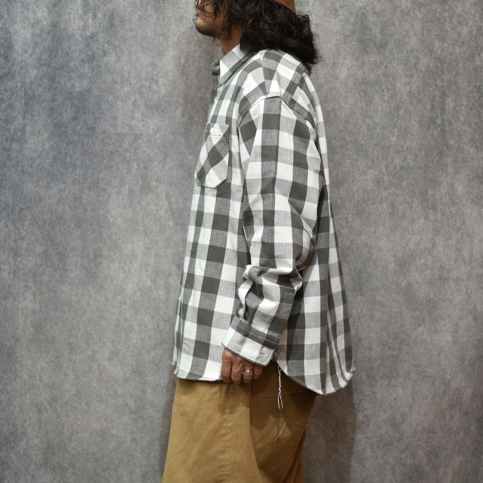 VINTAGE TYPE BLOCK CHECK SH (BLACK / WHITE)｜ブロックチェックシャツ｜CL-26SS006