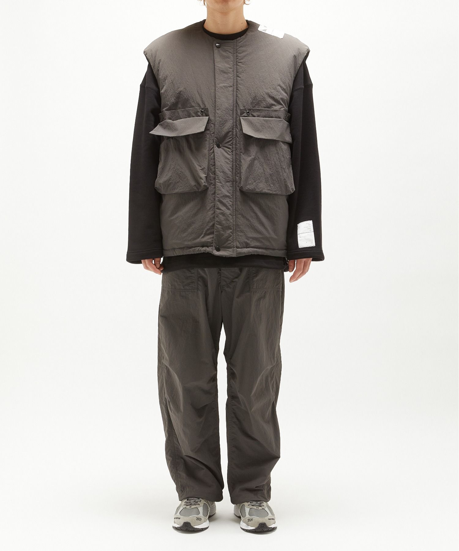 18AW N.HOOLYWOOD Down Vest Charcoal 40 - ダウンベスト