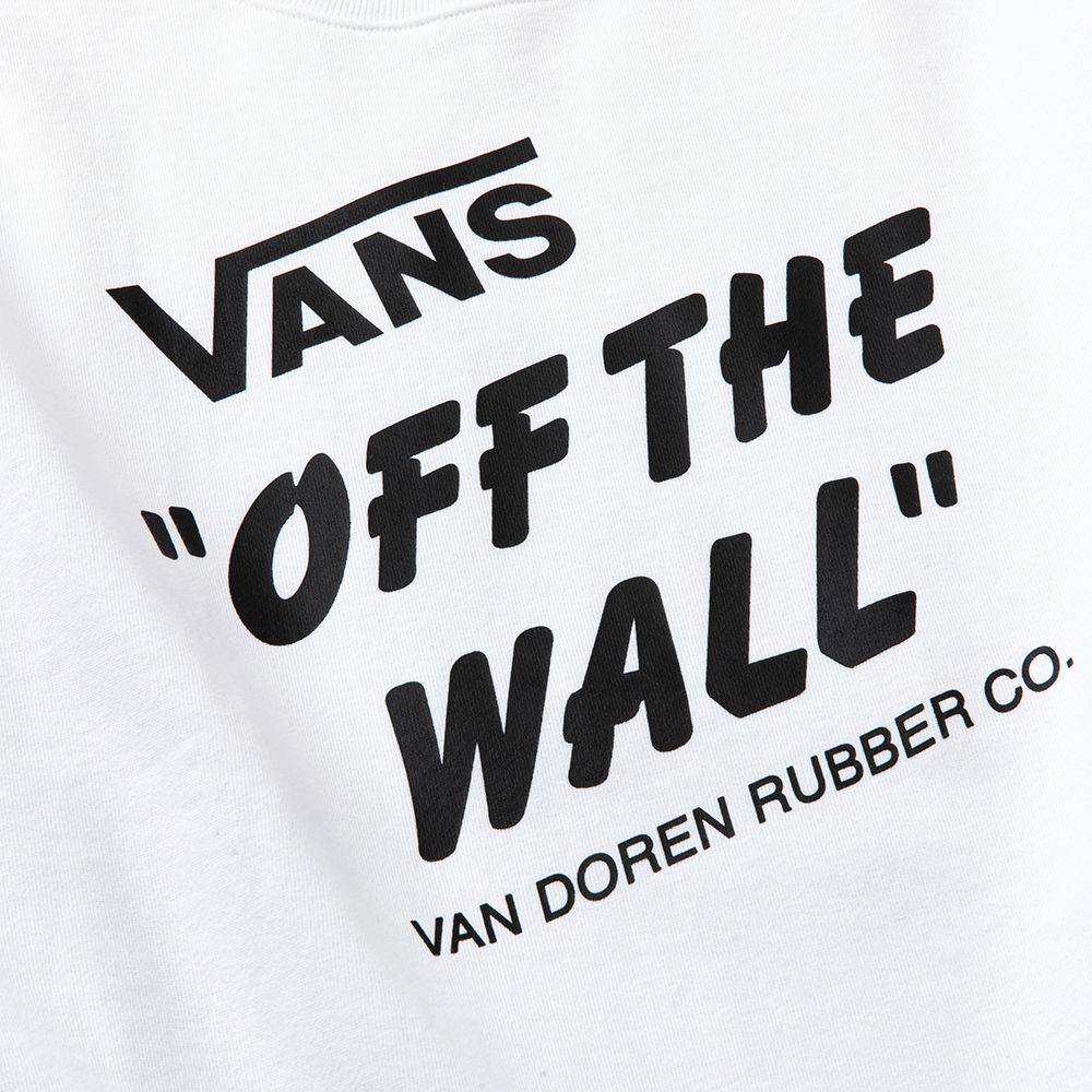 CALEE - CALEE × VANS Drop shoulder crew neck sweat (White