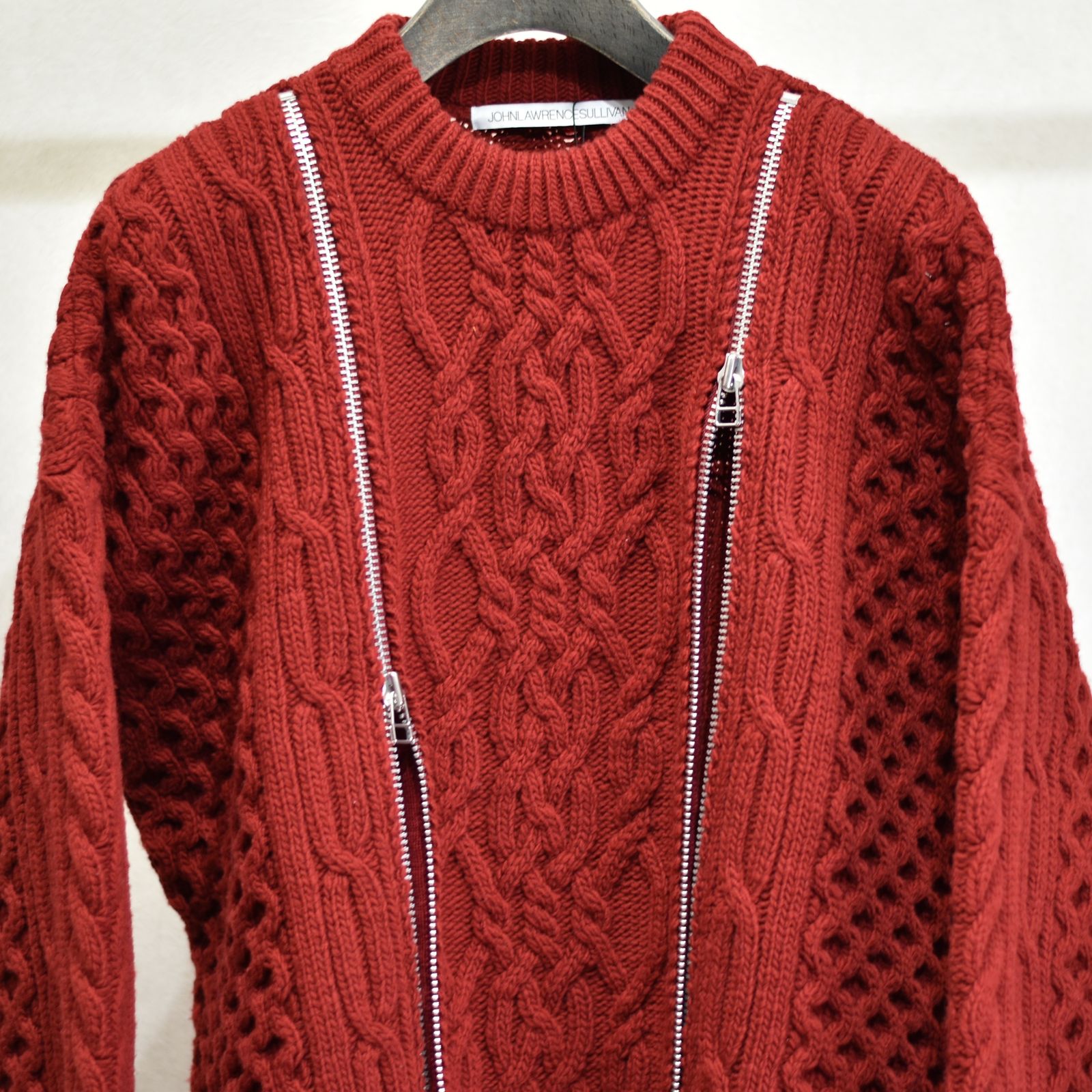 JOHNLAWRENCESULLIVAN - ZIPPED FISHERMAN KNIT SWEATER