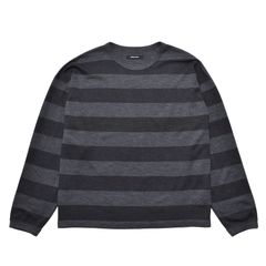 EF.Wool Interlock Border Print Crewneck L/S Pullover （BLT）｜ボーダープリント 長袖Tシャツ｜MDFBF10402