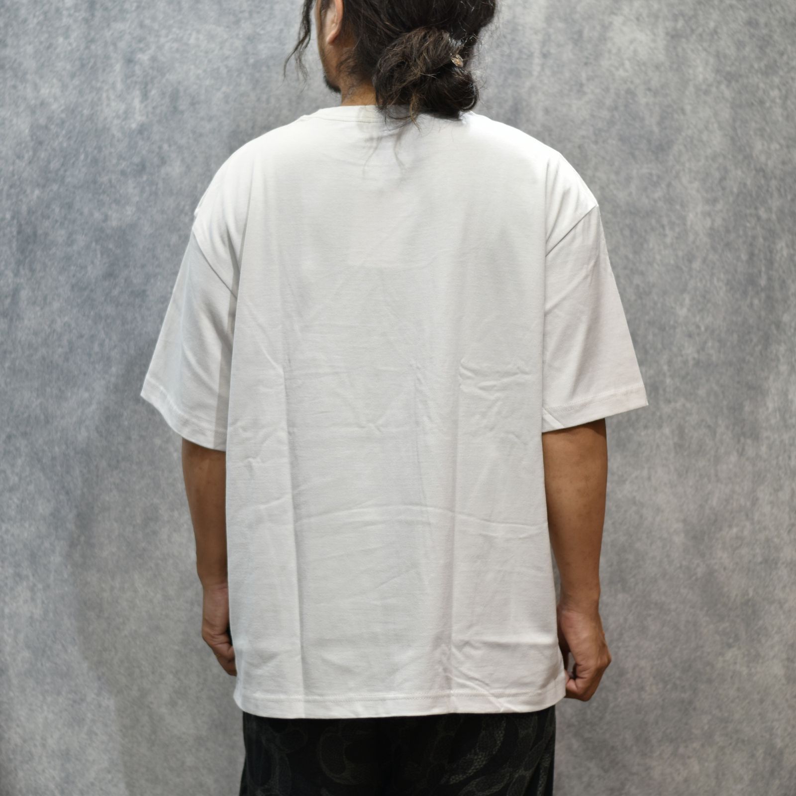 B.L LOGO DROP S/S TEE (GRAY)｜ワイドシルエット プリントTシャツ｜CL-25SS052
