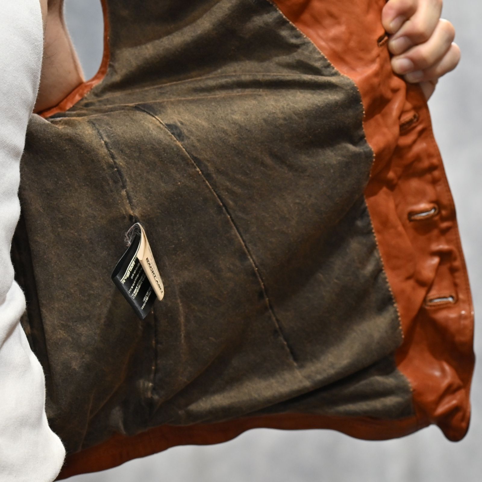 イタリアンダブルショルダー 製品染め ベスト （BROWN / ブラウン） 1254-05