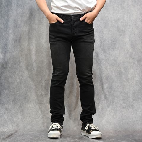 S.Slim STR 5pocket  （BKU） ｜スーパースリム デニムパンツ (ブラック)｜2604-1002