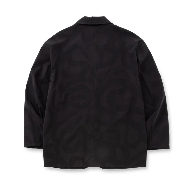 × OVYS SNAKE PATTERN NYLON T/T JACKET & PANTS (BLACK)｜× オーヴィーズ 蛇柄 ナイロン セットアップ｜ov-ls-jkpt-0001
