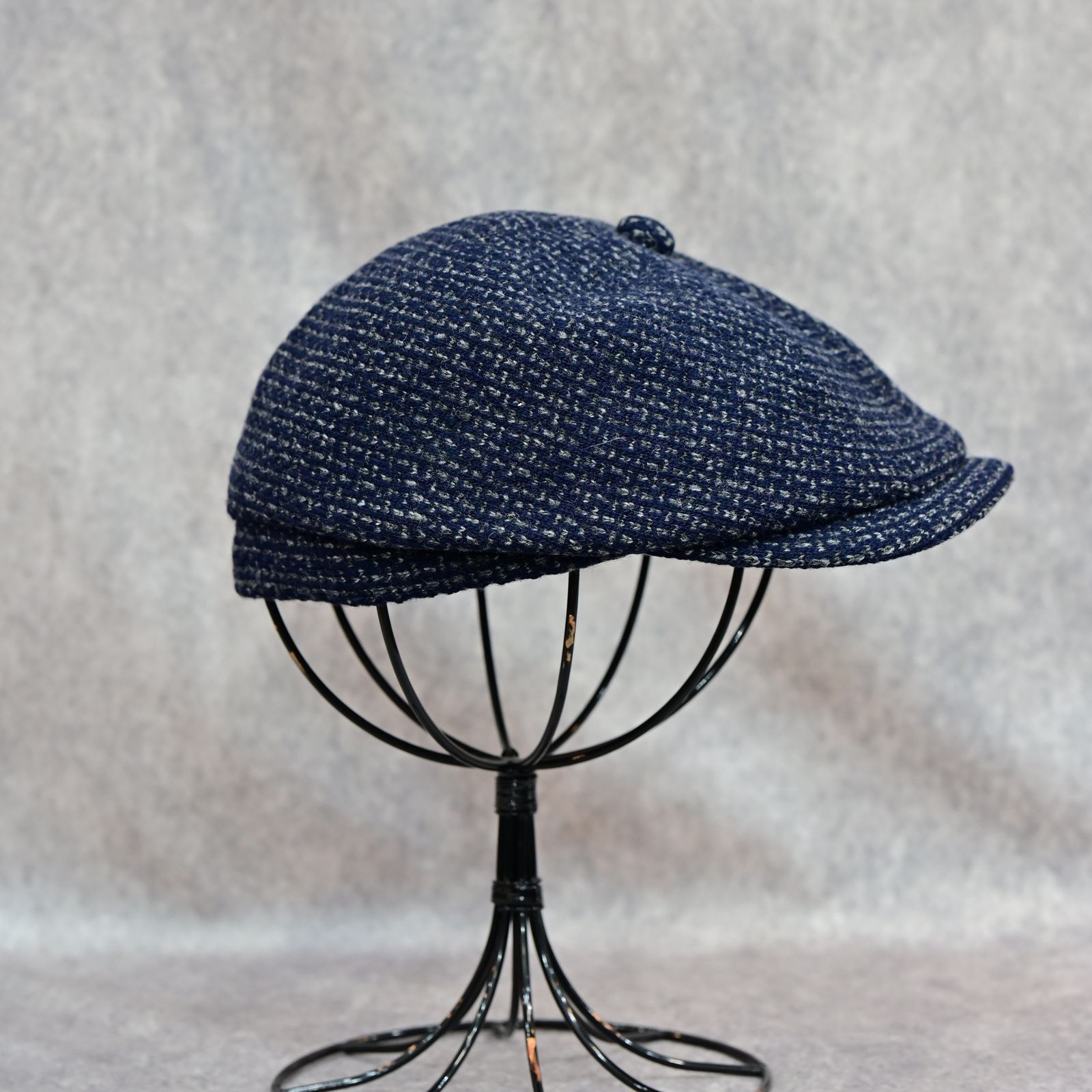 TWEED KNIT CASQUETTE （BLUE）｜ツイード ニット キャスケット （ブルー） PC-031-3650-40